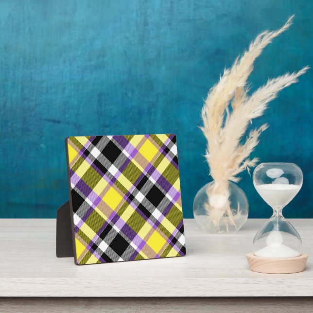 Quirky Eclectic Boho - Flag für nichtbinäre Karier Fotoplatte (InSitu)