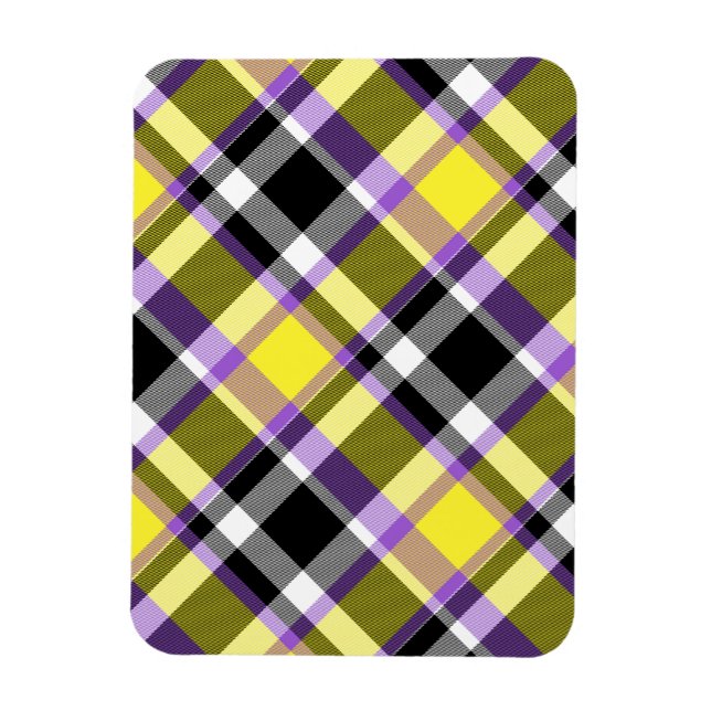 Quirky Eclectic Boho - Flag für nichtbinäre Karier Magnet (Vertikal)