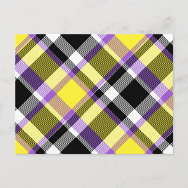 Quirky Eclectic Boho - Flag für nichtbinäre Karier Postkarte (Vorderseite)