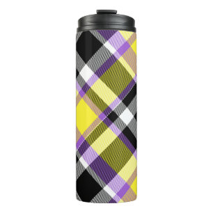 Quirky Eclectic Boho - Flag für nichtbinäre Karier Thermosbecher