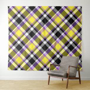 Quirky Eclectic Boho - Flag für nichtbinäre Karier Wandteppich