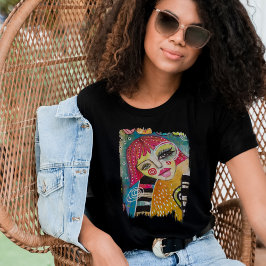 Quirky farbenfrohe Kunst, Dichtung und Musik Tri-Blend Shirt