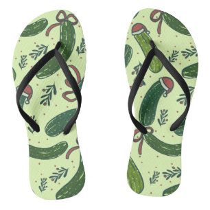 Quirky Festivals Weihnachtsmuster Flip Flops