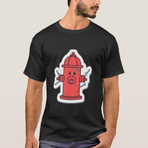 Quirky Fire Hydrant Splash T - Shirt