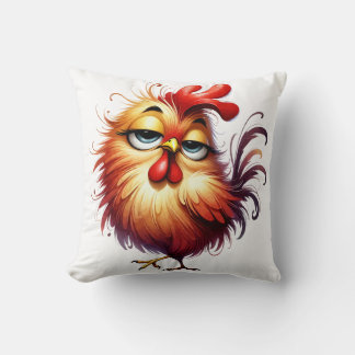 Quirky Fluffy Chicken Kissen - Whimsikale Dekorati