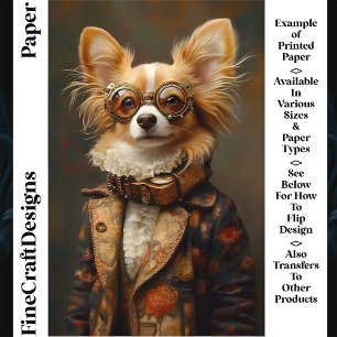 Quirky & Fun Papillon-Hundeporträt CQ2 Craft-Papie