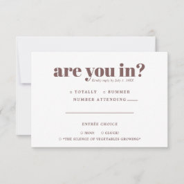 Quirky Fun Wedding RSVP | 70er Typografie Ankündigung