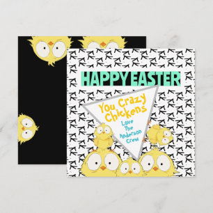 Quirky Funny Happy Oaster Your Crazy Chickens Feiertagskarte