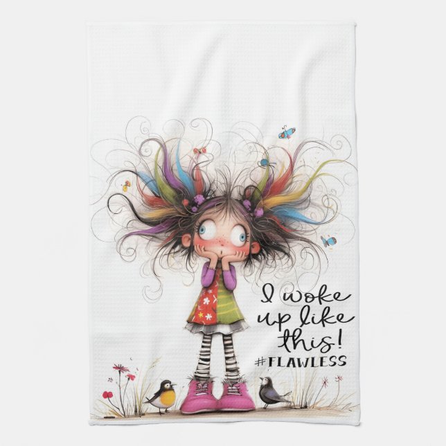 Quirky Girl Flawless Küchentücher (Vertikal)