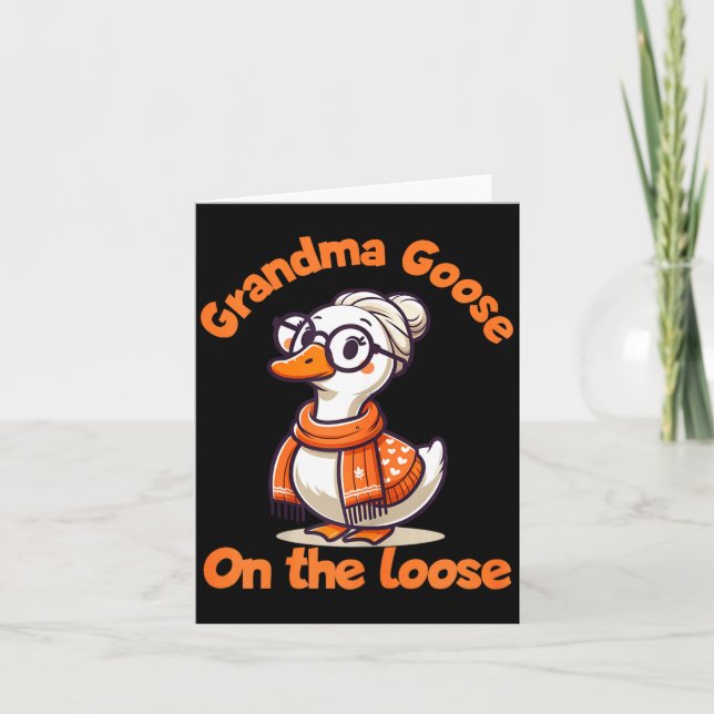 Quirky Goose Creations Funny Grandma Goose On The  Karte (Vorderseite)