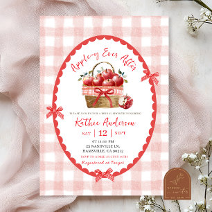 Quirky Hand Gezeichnet Illustration Apple Brautpar Einladung