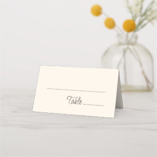 Quirky-handgeschriebene Hochzeit Platzkarte