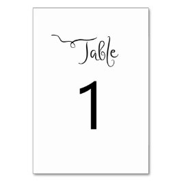 Quirky-handgeschriebene Hochzeit Tischnummer
