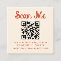 Quirky handgeschriebener Hochzeitcode QR-UAWG