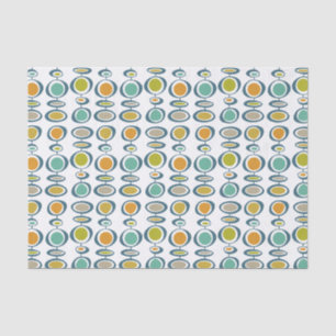 Quirky Hanging Circles Retro Mitte Jahrhundert Wei Seidenpapier