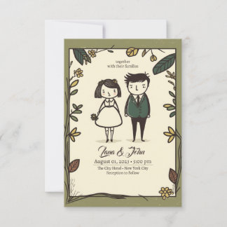 Quirky Hochzeit lädt zu Hochzeiten ein Einladung