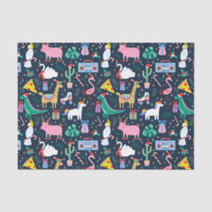 Quirky Holiday Animations and Icons Muster Seidenpapier