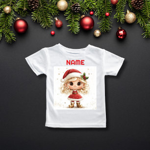 Quirky Holiday Girl mit Gold Accents INDIVIDUELLE  T-Shirt