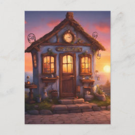 Quirky-Hütte Postkarte