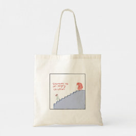 Quirky Illustrated Angry Chicken Staircase Tragetasche