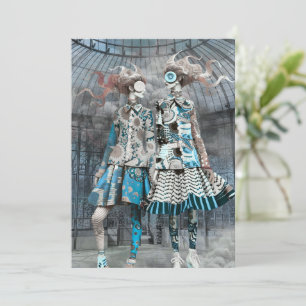 Quirky in Blau Blankokarte Karte