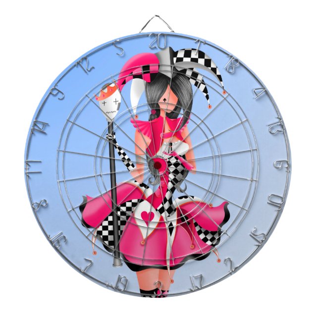 Quirky Jester & Puppet King Dartboard Dartscheibe (vorne)