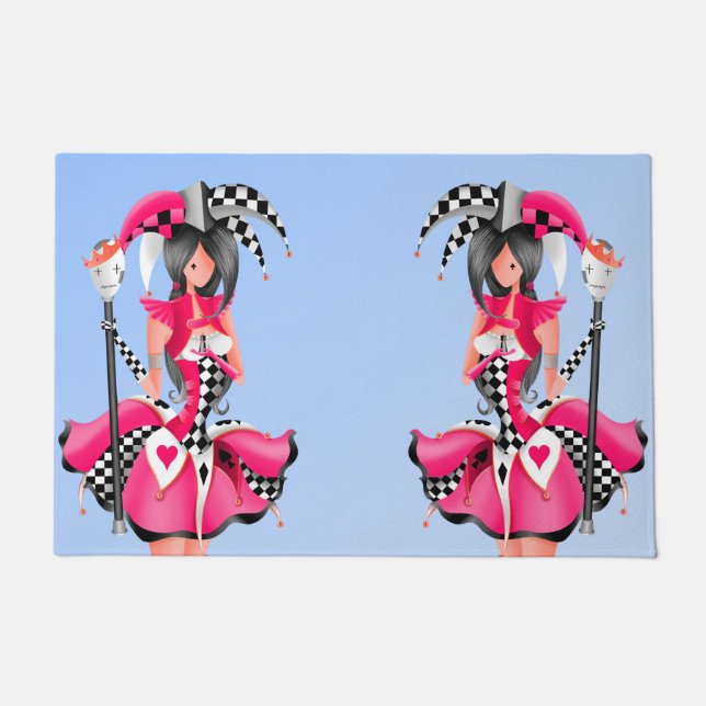 Quirky Jester & Puppet King Fußmatte (Vorderseite)