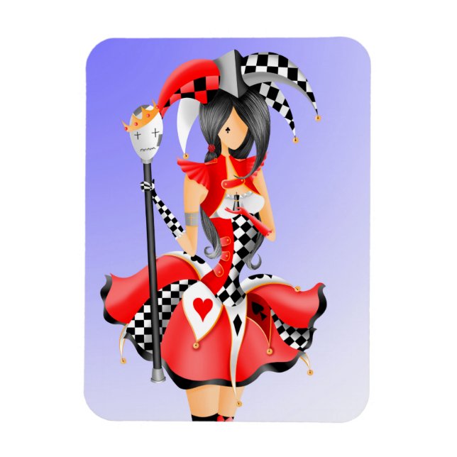 Quirky Jester & Puppet King Magnet (Vertikal)