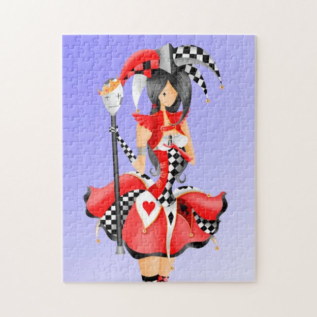 Quirky Jester & Puppet King Red Puzzle (Vertikal)
