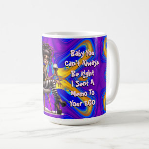 Quirky Lady Tattoo & Wine Memo Tasse