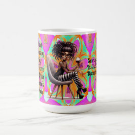 Quirky Lady Tattoos & Wine Drama Tasse