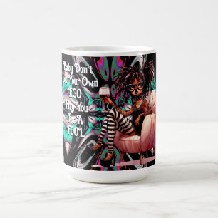 Quirky Lady Tattoos & Wine EGO Tasse
