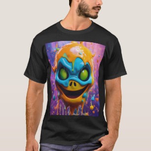 Quirky Liquid Ghost Portrait T - Shirt