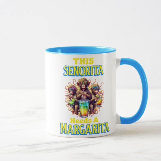 Quirky Monkey senorita braucht Margarita Tasse (Rechts)