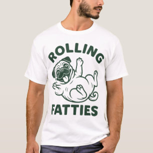 Quirky Mops Spaß Mops Rolling Fatties Dog Mops T-Shirt