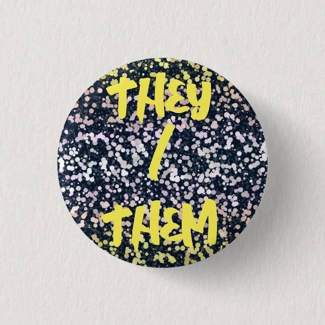 Quirky Niedlich Retro Boho Flora Pangender Prix Fl Button (Vorderseite)