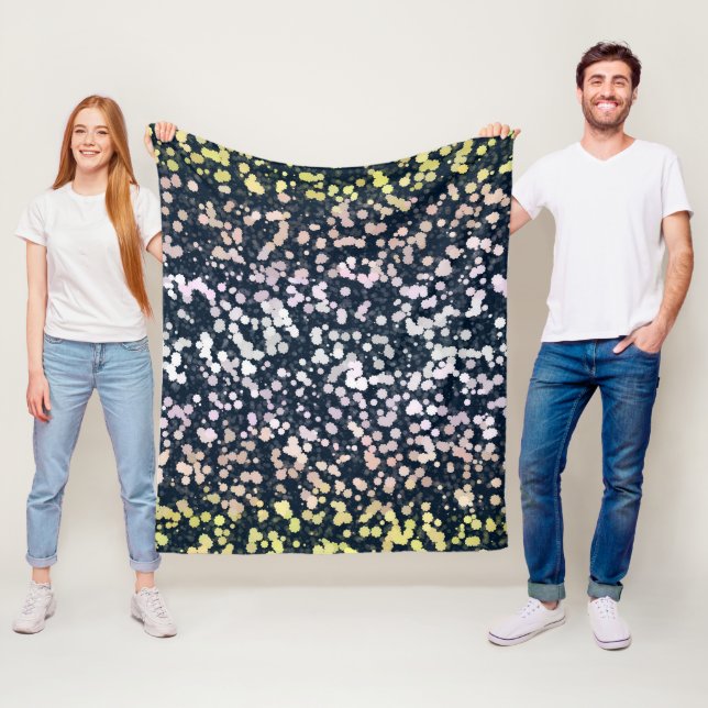 Quirky Niedlich Retro Boho Flora Pangender Prix Fl Fleecedecke (Beispiel)