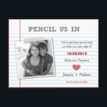 Quirky Note Foto Save the Date Karte<br><div class="desc">Frag deinen Gästen, dich mit dieser Quirky Note Save the Date Karte von Paper Girl einzubinden. Besuchen Sie den Paper Girl Store (papergirlstore.com) für weitere Designs.</div>