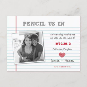 Quirky Note Foto Save the Date Karte