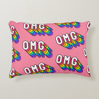 Quirky OMG Pink Comic-Tapete Dekokissen