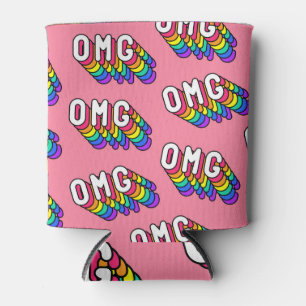 Quirky OMG Pink Comic-Tapete Dosenkühler
