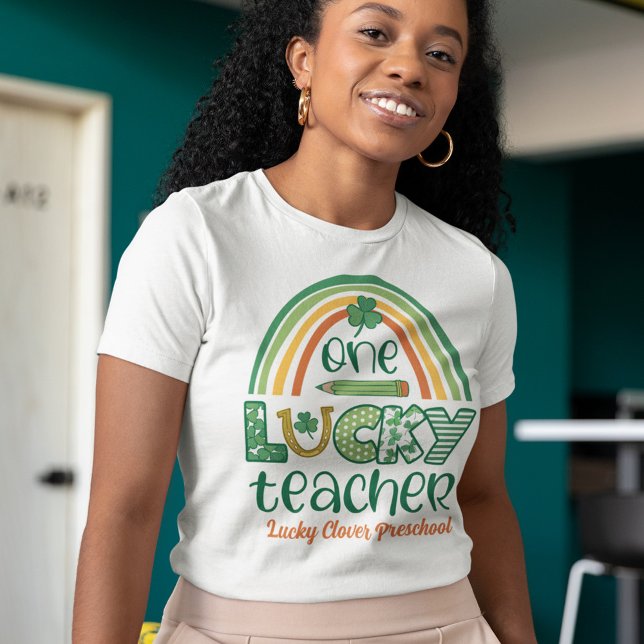 Quirky One Lucky Teacher St Patrick's Day Tri-Blend Shirt (Von Creator hochgeladen)