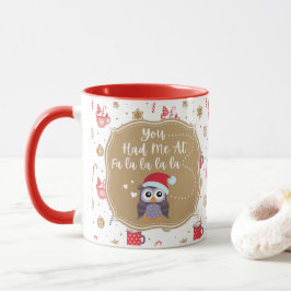 Quirky Owl Holiday Tasse
