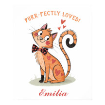 Quirky Playful Pet Cat - Niedlich Doodle Bowtie Ki
