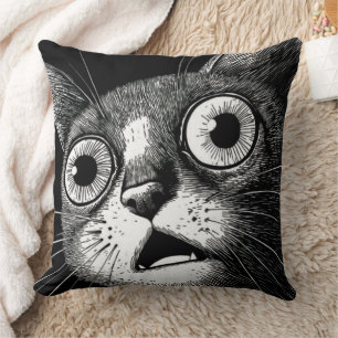 Quirky Psycho Katzenwirbel Kissen Kissen Kissen - 
