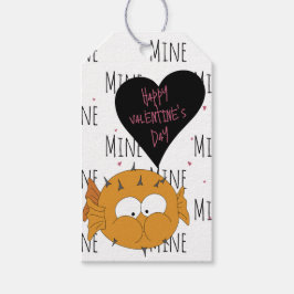 Quirky Puffer Happy Valentines Day | Mein Muster Geschenkanhänger