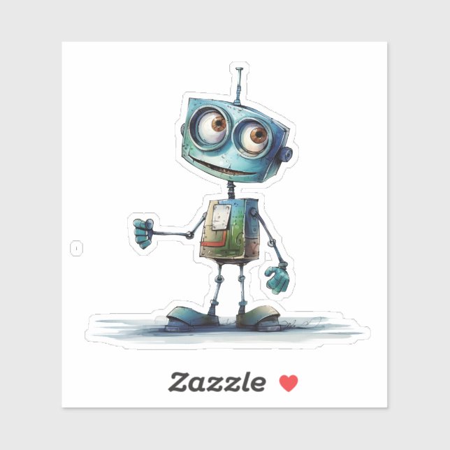 Quirky Robots (Design # 10) Aufkleber (Blatt)