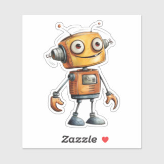 Quirky Robots (Design # 11) Aufkleber