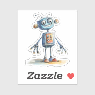 Quirky Robots (Design # 7) Aufkleber
