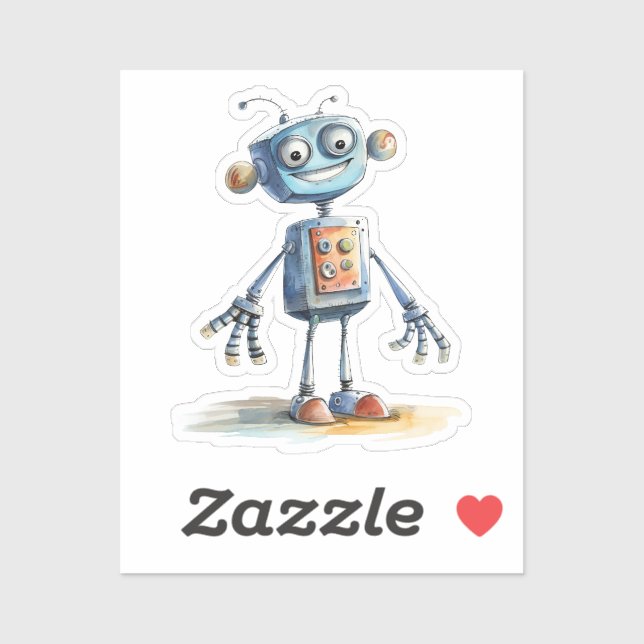 Quirky Robots (Design # 7) Aufkleber (Blatt)